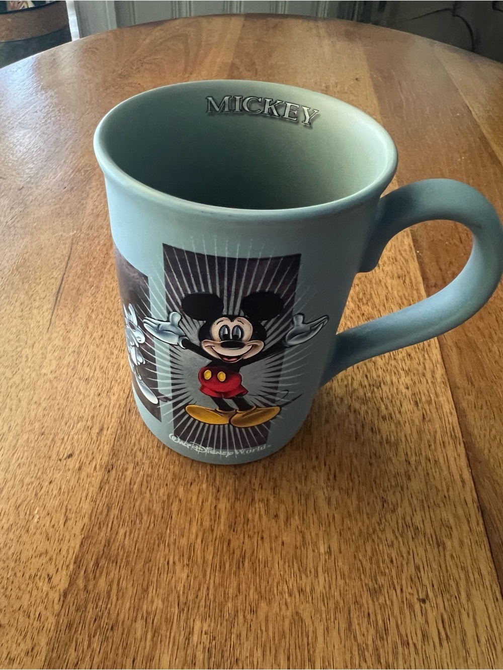 Disney Parks Mickey Mouse Evolution Ceramic Coffee Mug Slate Blue Walt Disney
